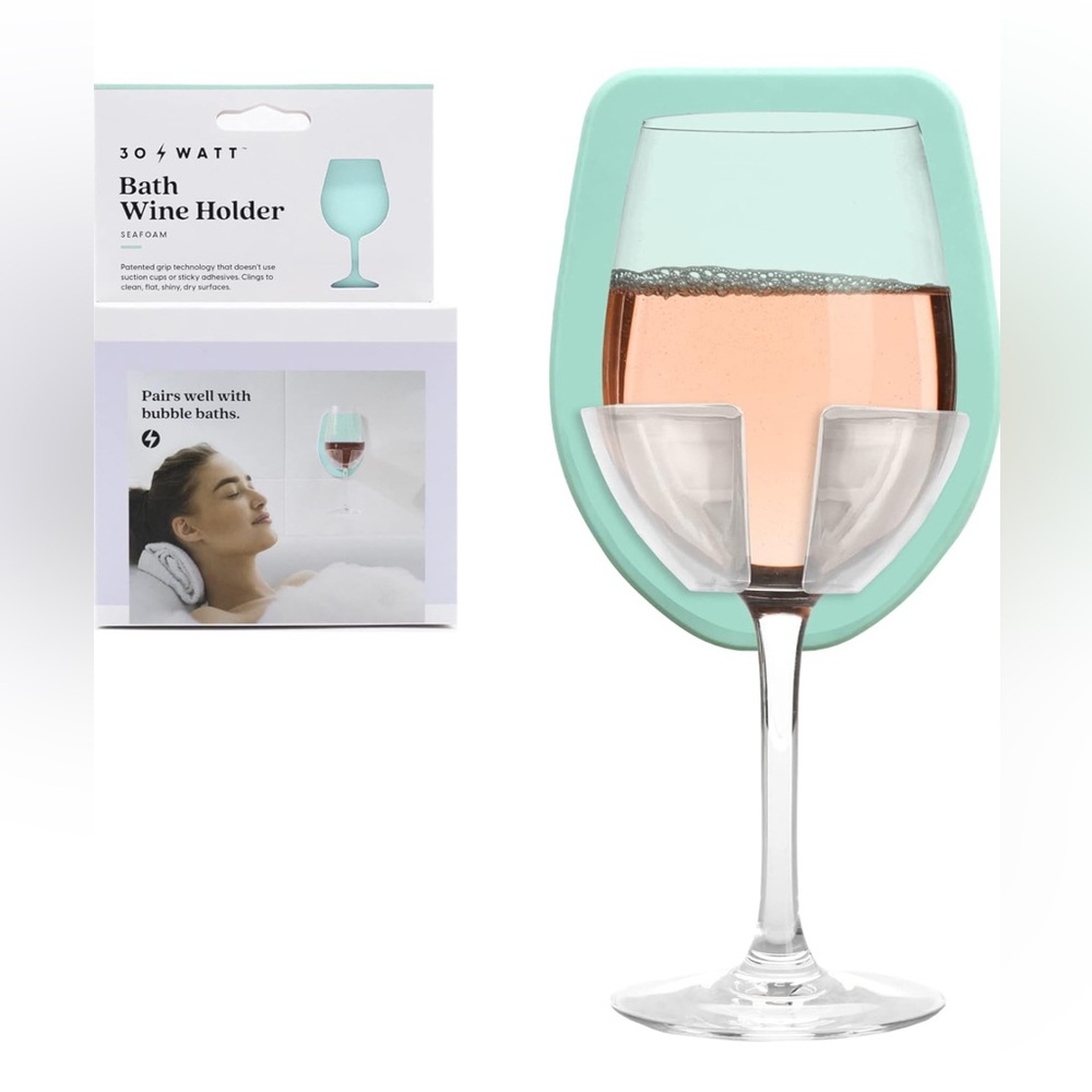 30 Watt Silicone Wine Glass Holder for Bath & Shower